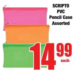 Boxer Superstores SCRIPTO PVC Pencil Case Assorted offer