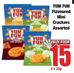 Boxer Superstores YUM FUN Flavoured Mini Crackers Assorted offer