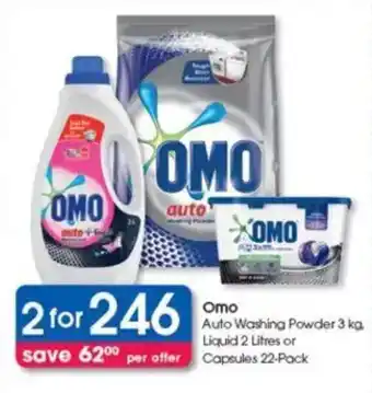 Clicks Omo Auto Washing Powder, Liquid or Capsules offer