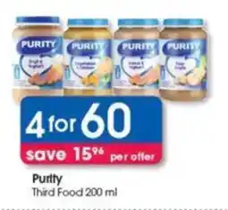 Clicks Purity Third Food offer