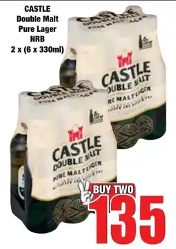 Boxer Superstores CASTLE Double Malt Pure Lager NRB offer