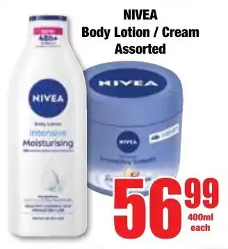 Boxer Superstores NIVEA Body Lotion/ Cream Assorted offer