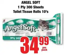 Boxer Superstores ANGEL SOFT 1 Ply 300 Sheets Toilet Tissue Rolls offer