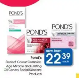 Clicks Pond's Perfect Colour Complex Age Miracle and Lasting Oil Control Facial Skincare Products offer