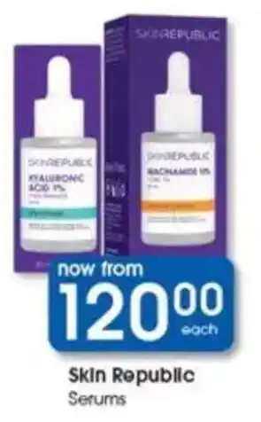 Clicks Skin Republic Serums offer