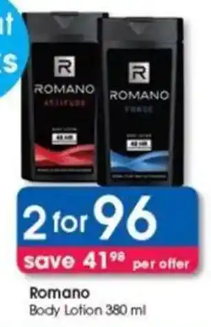 Clicks Romano Body Lotion offer