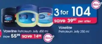 Clicks Vaseline Petroleum Jelly offer