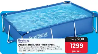 Makro Bestway Deluxe Splash Junior Frame Pool offer