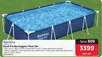 Makro Bestway Steel Pro Rectangular Pool Set offer