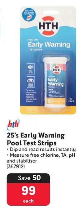 Makro HTH Early Warning Pool Test Strips offer