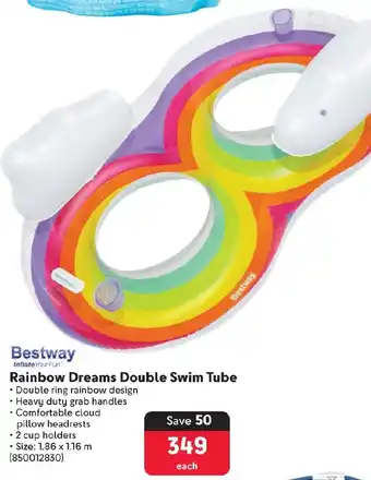 Makro Bestway Rainbow Dreams Double Swim Tube offer