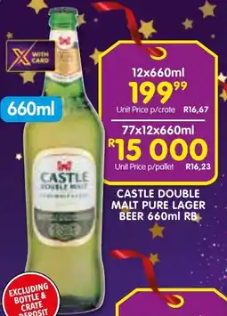 Shoprite Liquor Castle double malt pure lager beer rb offer