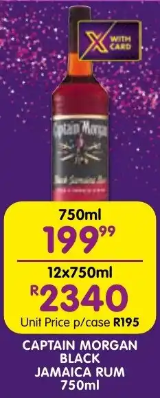 Shoprite Liquor Captain morgan black jamaica rum offer