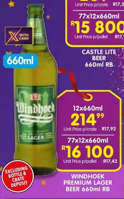 Shoprite Liquor Windhoek premium lager beer rb offer