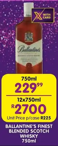 Shoprite Liquor Ballantine's finest blended scotch whisky offer