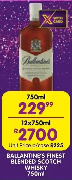 Shoprite Liquor Ballantine's finest blended scotch whisky offer