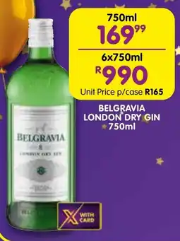 Shoprite Liquor Belgravia london dry gin offer