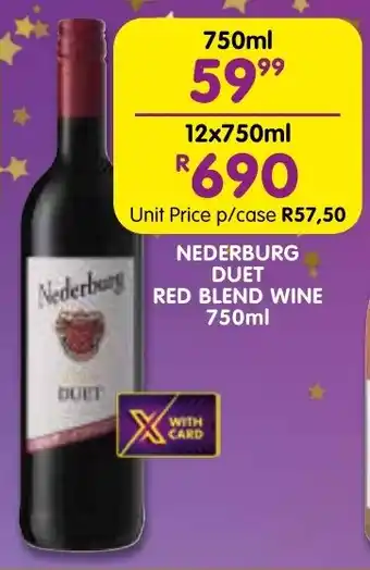 Shoprite Liquor Nederburg duet red blend wine offer