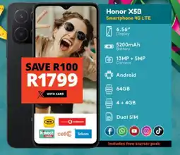 Checkers Honor X5B Smartphone 4G LTE offer