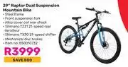 Game Raleigh 29 Raptor Dual Suspension Mountain Bike offer