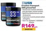 Game USN Creatine Transport Assorted-650g Each offer