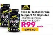 Game NPL Test-X-Testosterone Support 60 Capsules-Each offer