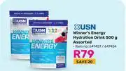 Game USN Winner's Energy Hydration Drink Assorted-500g offer