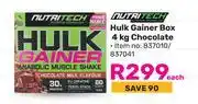 Game Nutritech Hulk Gainer Box Chocolate-4Kg Each offer