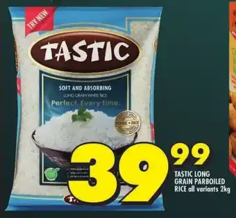 Shoprite Tastic long grain parboiled rice all variants offer