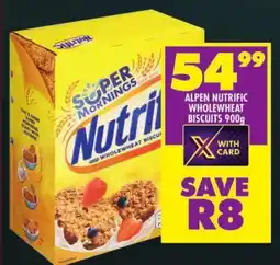 Shoprite Alpen nutrific wholewheat biscuits offer