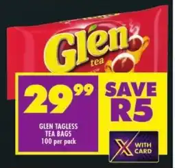 Shoprite Glen tagless tea bags offer