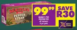 Shoprite Mama's pies frozen pies all variants offer