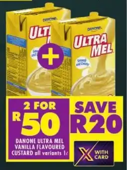 Shoprite Danone ultra mel vanilla flavoured custard all variants offer