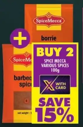 Shoprite Spice mecca various spices offer