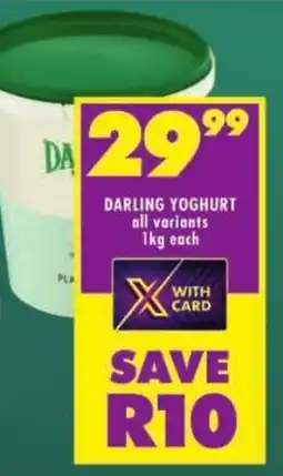 Shoprite Darling yoghurt all variants offer