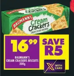 Shoprite Baumann's cream crackers biscuits offer