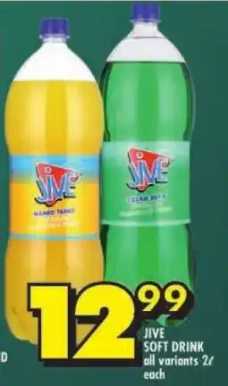 Shoprite Jive soft drink all variants offer