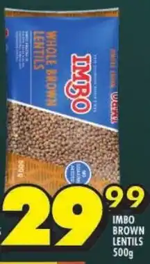 Shoprite Imbo brown lentils offer