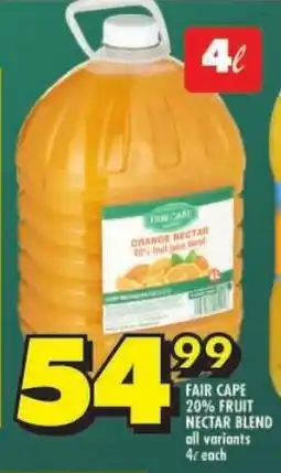 Shoprite Fair cape 20% fruit nectar blend all variants offer