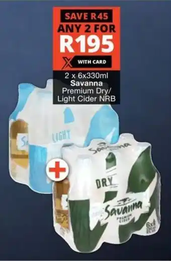 Checkers Liquor Shop Savanna Premium Dry/ Light Cider NRB offer