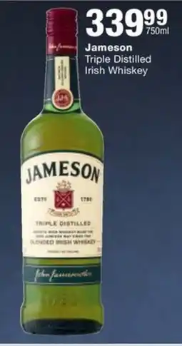 Checkers Liquor Shop Jameson Triple Distilled Irish Whiskey offer