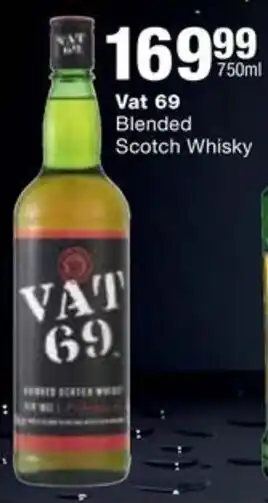 Checkers Liquor Shop Vat 69 Blended Scotch Whisky offer