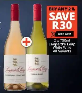 Checkers Liquor Shop Leopard's Leap White Wine All Variants offer