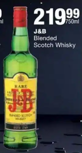 Checkers Liquor Shop J&B Blended Scotch Whisky offer