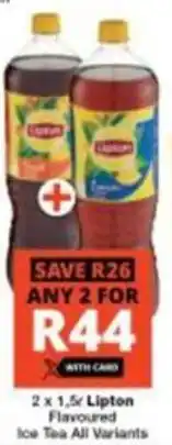 Checkers Lipton Flavoured Ice Tea All Variants offer