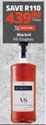 Checkers Martell VS Cognac offer