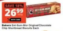 Checkers Bakers Eet-Sum-Mor Original/Chocolate Chip Shortbread Biscuits offer