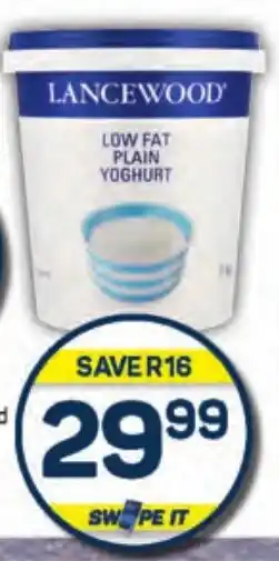 Pick n Pay Hypermarket Lancewood Low Fat Yoghurt Assorted offer