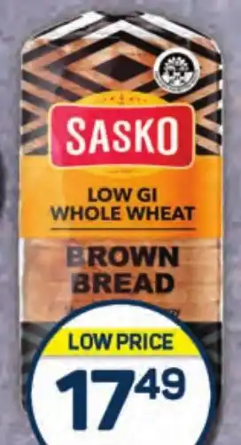 Pick n Pay Hypermarket Sasko Wholewheat Low GI Bread offer