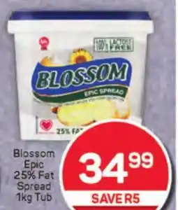 Pick n Pay Hypermarket Blossom Epic 25% Fat Spread Tub offer